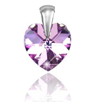 Stříbrný přívěsek Srdce Violet