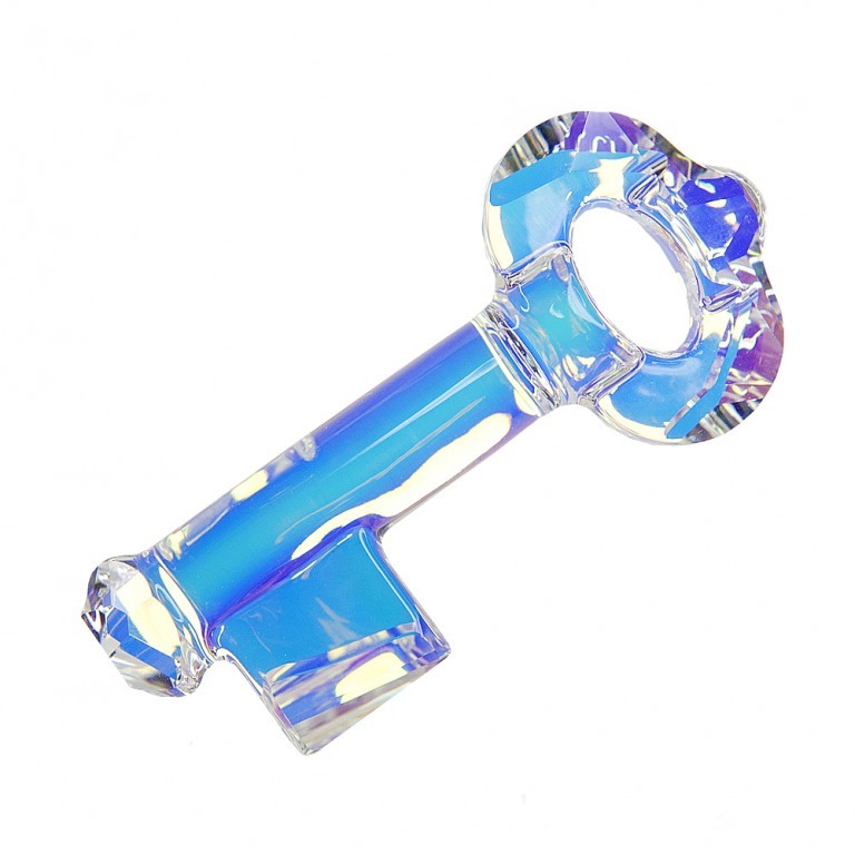 KEY přívěsek krystal AB - 30 mm
