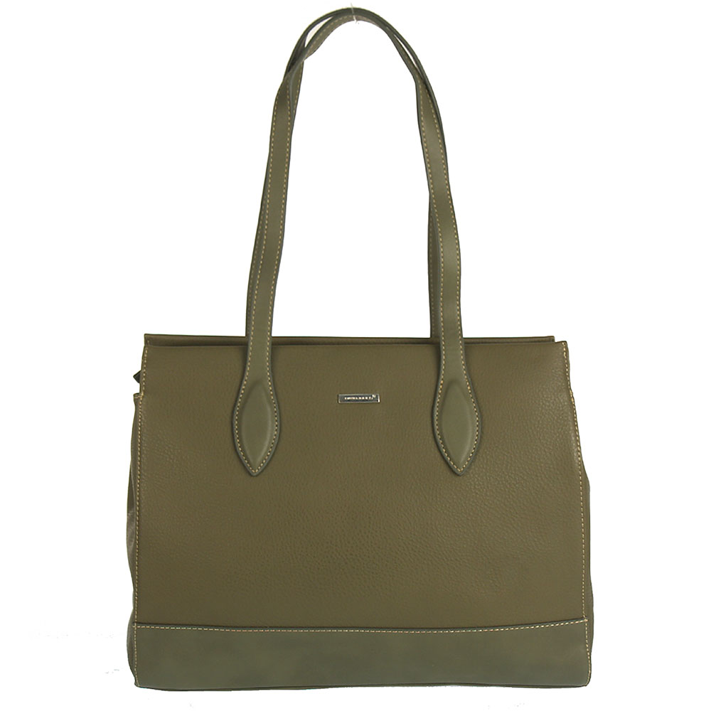 Dámská khaki kabelka David Jones CM3506