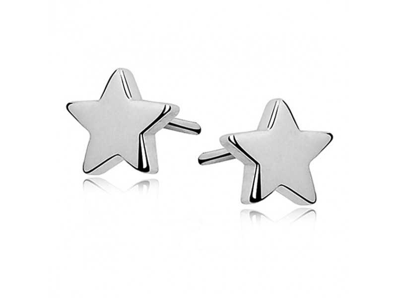 Dámské stříbrné náušnice Stars