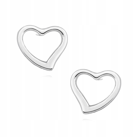 Dámské stříbrné náušnice Heart Duty