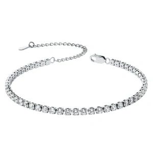 Stříbrný tenisový náramek Crystal