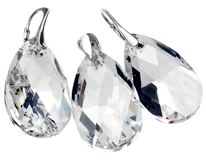 Stříbrná souprava Pear Crystal