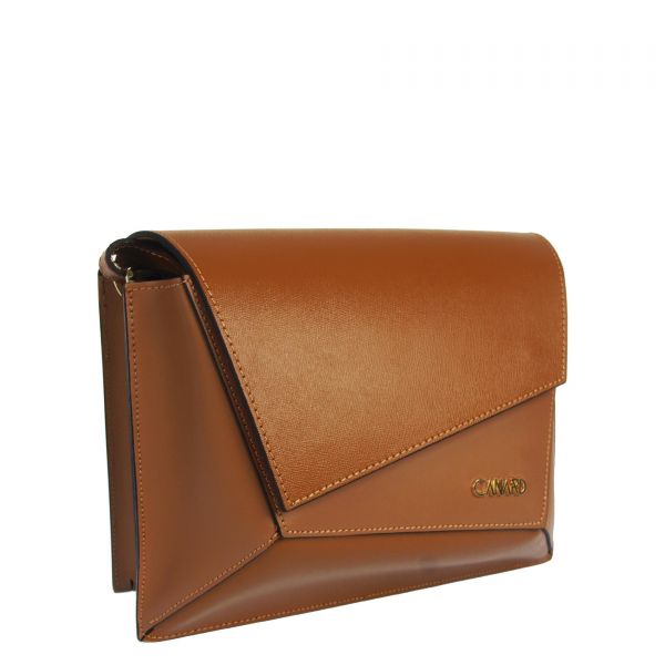 Dámská kožená hnědá crossbody EC0763