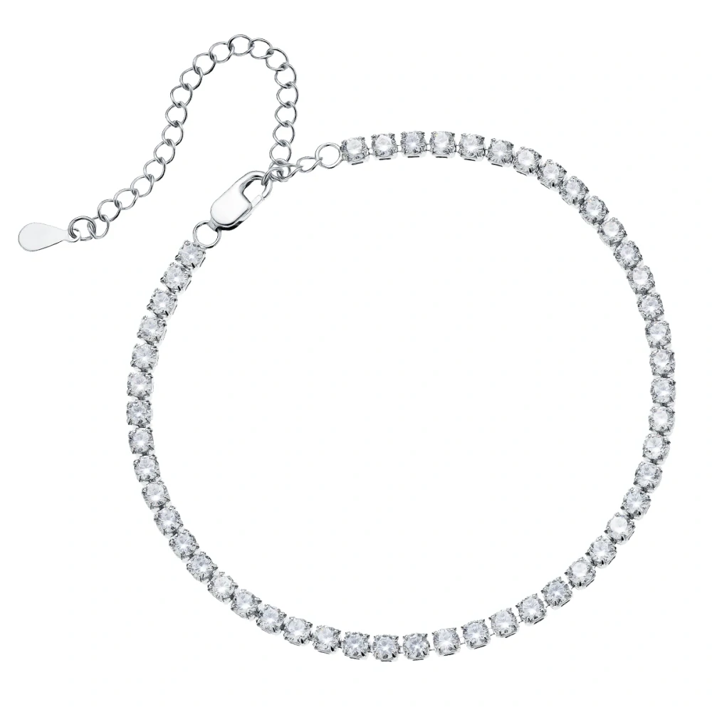 Stříbrný tenisový náramek Crystal