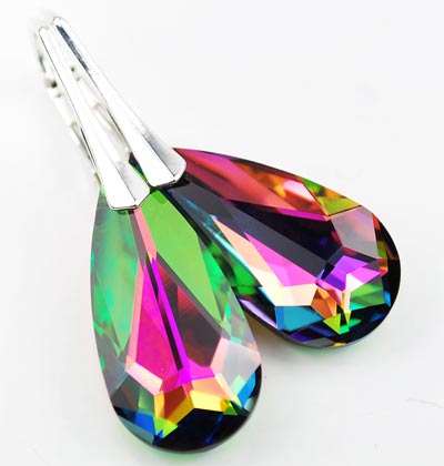 DROP stříbrné náušnice Vitrail Medium