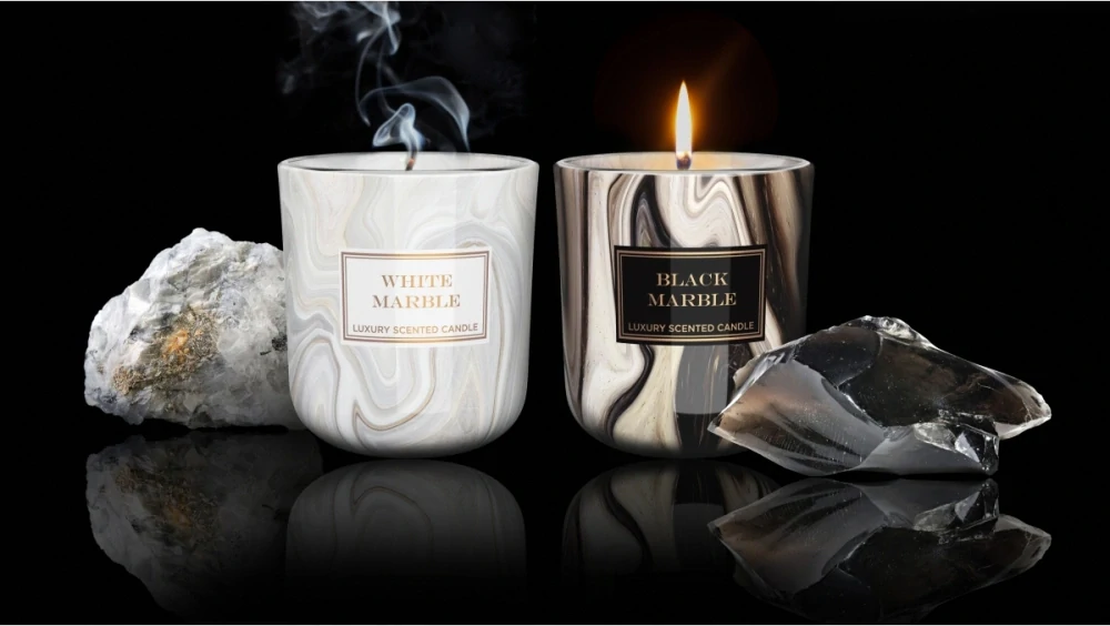 Vonná svíčka ve skle Black Marble 150 g