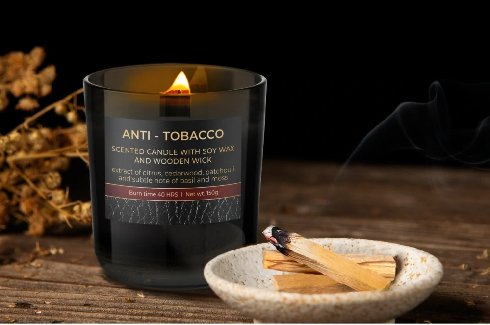 Vonná svíčka ve skle Anti-Tobacco 150 g