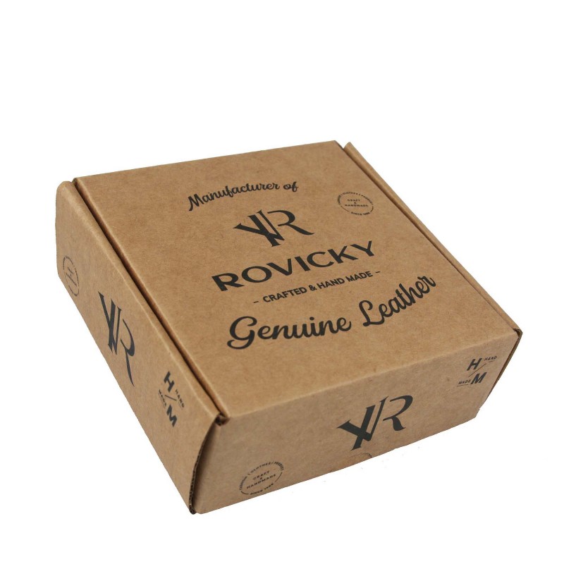 Pánský hnědý kožený opasek RPM-14