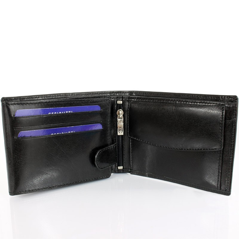 Pánská černá kožená peněženka 7680286