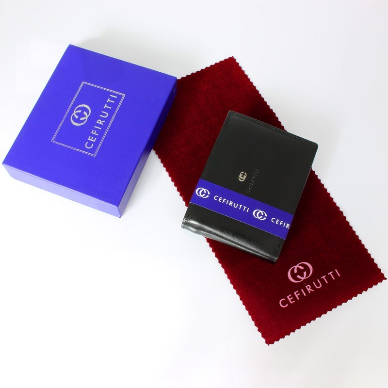 Pánská černá kožená peněženka 7680286